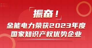 振奮！金能電力榮獲2023年度國(guó)家知識(shí)產(chǎn)權(quán)優(yōu)勢(shì)企業(yè)