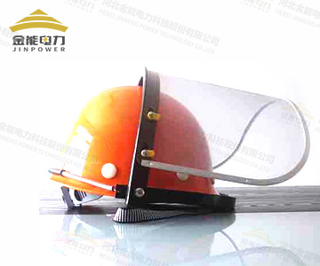 帶防護面罩安全帽